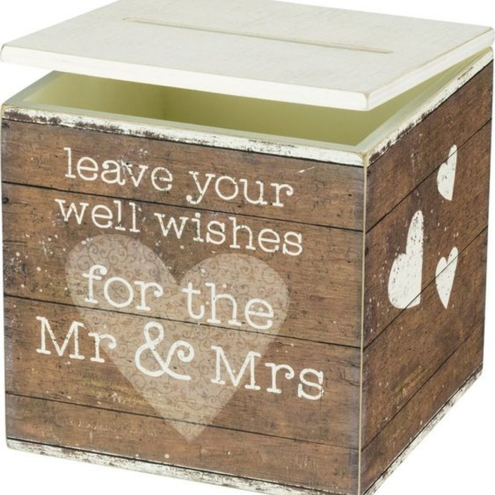 Card Box - Leave Your Well Wishes For The Mr & Mrs - Picture 2 of 2